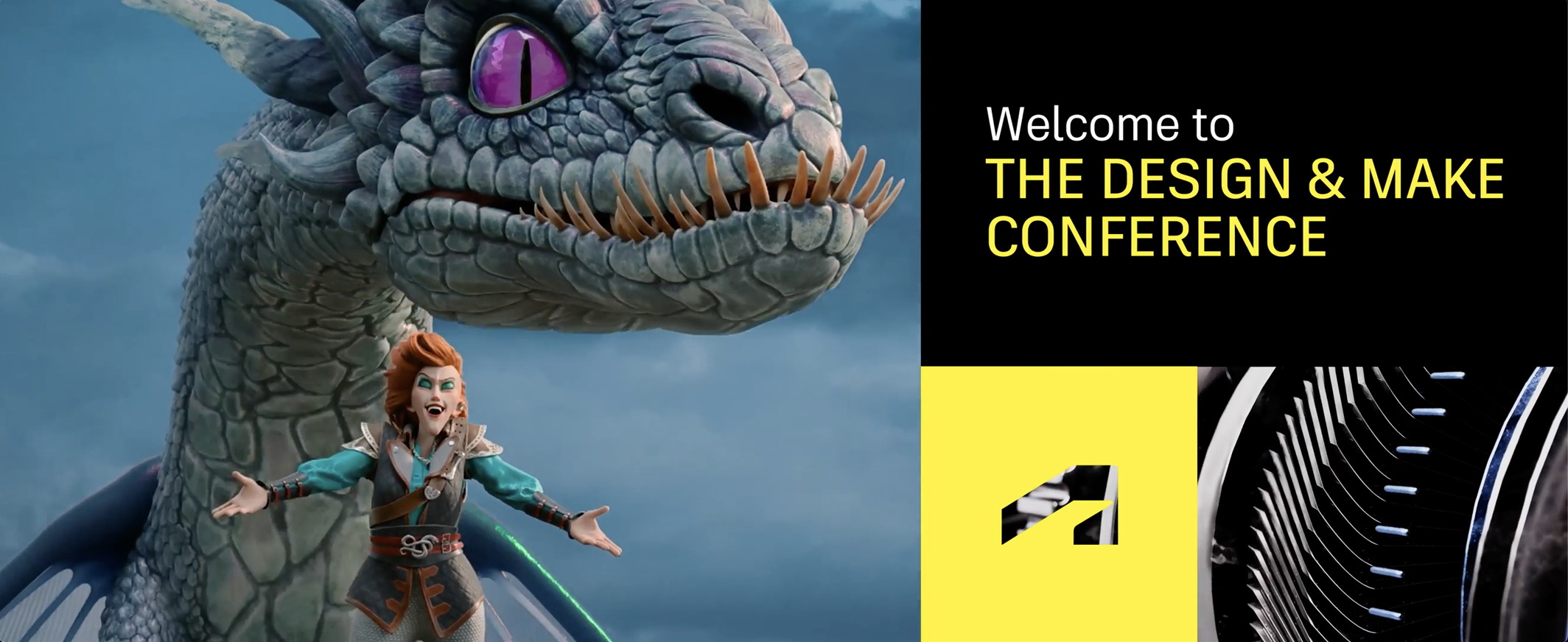 Welcome sign for Autodesk University - The Design & Make Conference